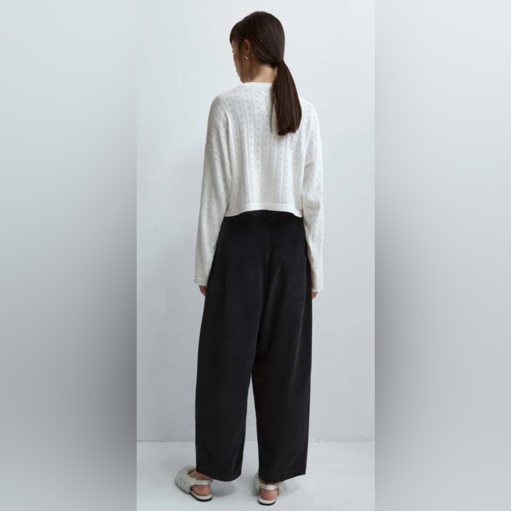 Cordera Black Corduroy Baggy Pants - Picture 2 of 2